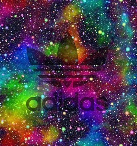 adidas 銀河 虹色 星の画像(プリ画像)