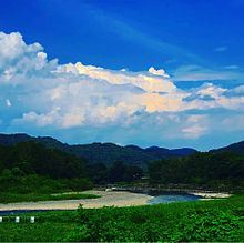 #川 #自然 #雲の画像(自然に関連した画像)