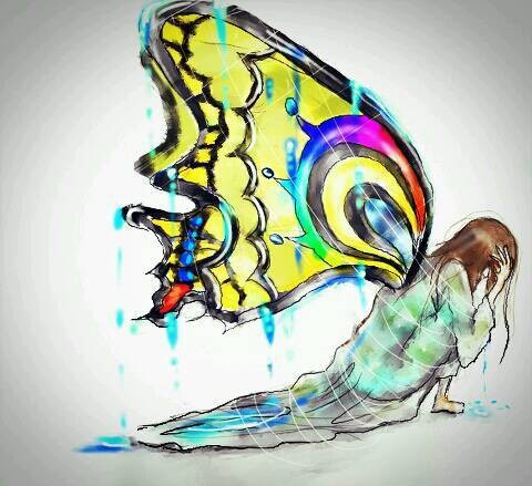 飛べない蝶の画像(プリ画像)