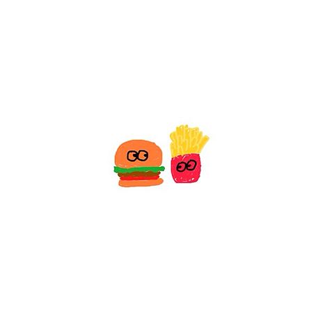 ハンバーガーとポテトの画像 プリ画像