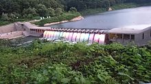 錦秋湖大滝 岩手 ライトアップ レインボーカラーの画像(大滝に関連した画像)