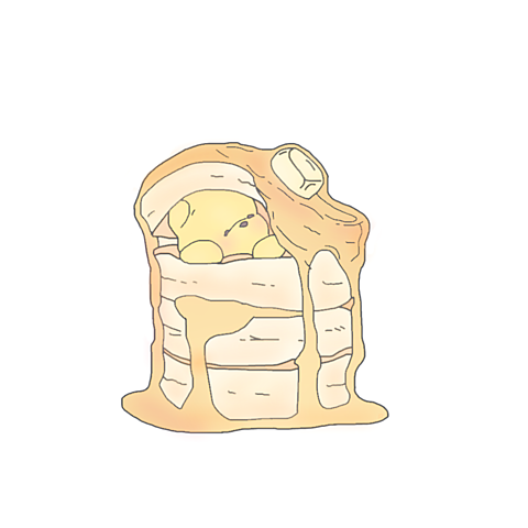 プーさんinパンケーキの画像(プリ画像)