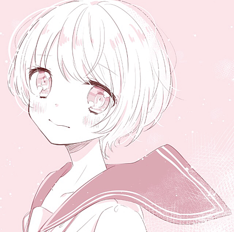 𓋖 pink Short hair girl 𓋖の画像(プリ画像)