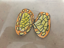 煉獄さんの私が作ったオリジナル蝶の🦋髪飾り プリ画像