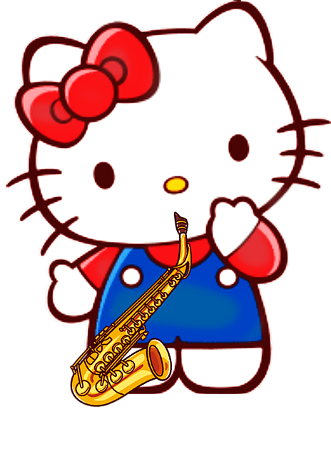 キティ サックス 音符 吹奏楽の画像 プリ画像