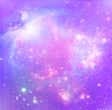 紫の宇宙柄の画像(ｵｼｬﾚ 宇宙に関連した画像)