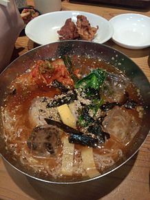 唐揚げと韓国冷麺の画像(唐揚げに関連した画像)