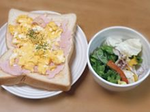 朝食　トーストの画像(#野菜サラダに関連した画像)