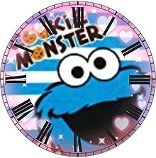 クッキーモンスターで時計加工してみた(öᴗ<๑) プリ画像