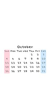 10月 カレンダーの画像278点 完全無料画像検索のプリ画像 Bygmo