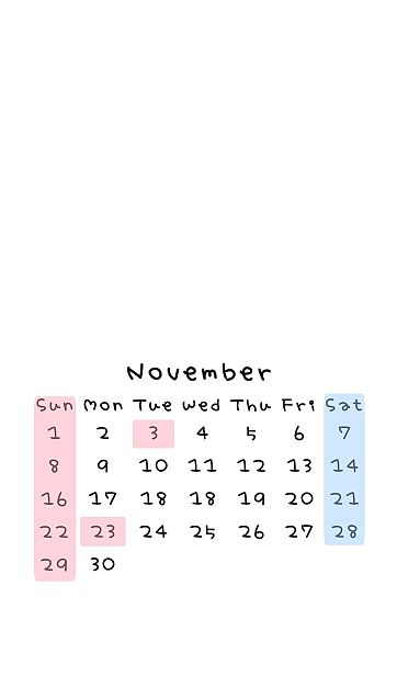 11月 カレンダー シンプルの画像5点 完全無料画像検索のプリ画像 Bygmo