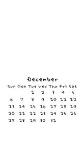 12月 カレンダー プリ画像