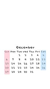 12月 カレンダー プリ画像