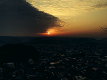 夕日の画像(展望台に関連した画像)