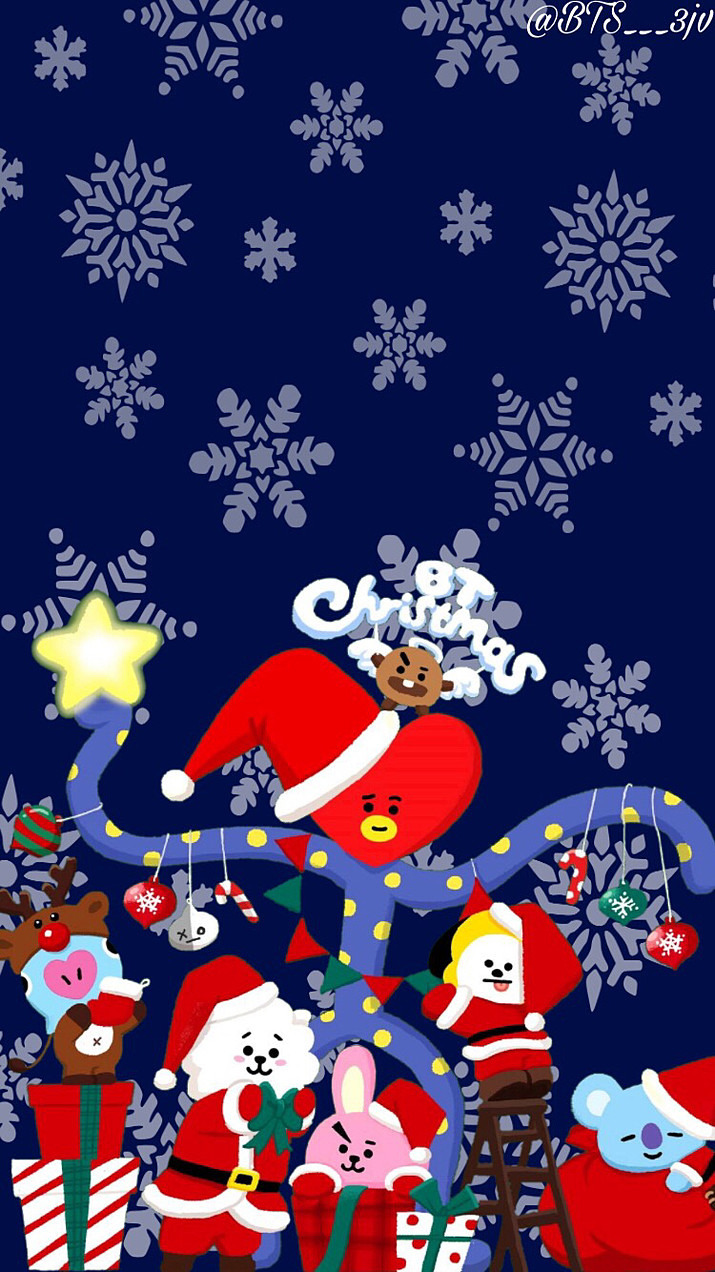 Bt21 トゥル加工 壁紙配布 クリスマスver 73440127 完全無料画像検索のプリ画像 Bygmo