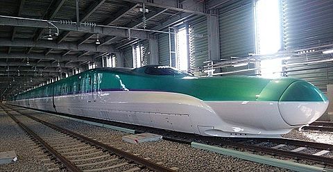 僕は北海道新幹線新型Η５系調査をしたメタリックグリーン確認したの画像(プリ画像)