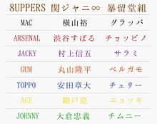 8UPPERS 関ジャニ∞ 暴留堂組 プリ画像