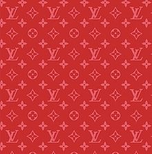 VUITTON 背景　画像　赤の画像(ブランド ロゴに関連した画像)
