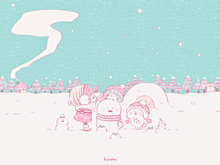 カナヘイ雪だるまの画像(雪だるまに関連した画像)