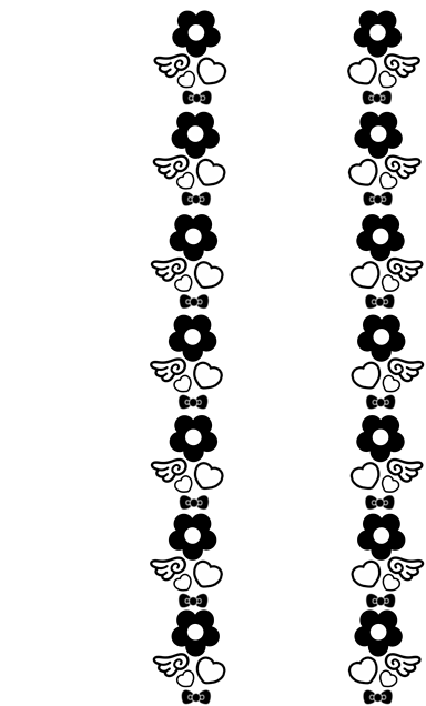 キンブレシート　花　羽　リボン　ハート　素材の画像(プリ画像)