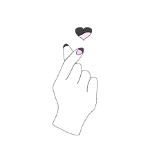 指ハートの画像(オルチャン イラストに関連した画像)