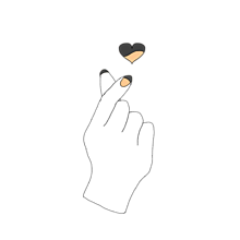 イラスト オルチャン 指ハートの画像26点 完全無料画像検索のプリ画像