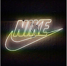 NIKE neon ロゴ 可愛い加工素材背景adidasの画像(カラフル 背景 オシャレに関連した画像)