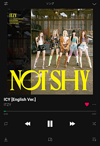 ITZY　〜ICY　English Ver.〜　音楽アプリ風の画像(ICYに関連した画像)