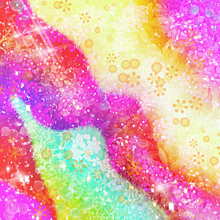 花の写真からの宇宙柄 カラフル キラキラの画像(シャボン玉に関連した画像)