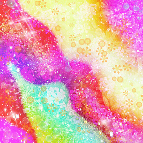 花の写真からの宇宙柄 カラフル キラキラの画像 プリ画像