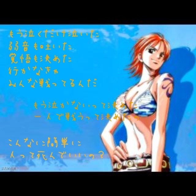 One Piece ナミ 名言 完全無料画像検索のプリ画像 Bygmo