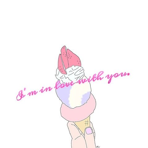 ice creamで恋愛ポエム♡の画像 プリ画像