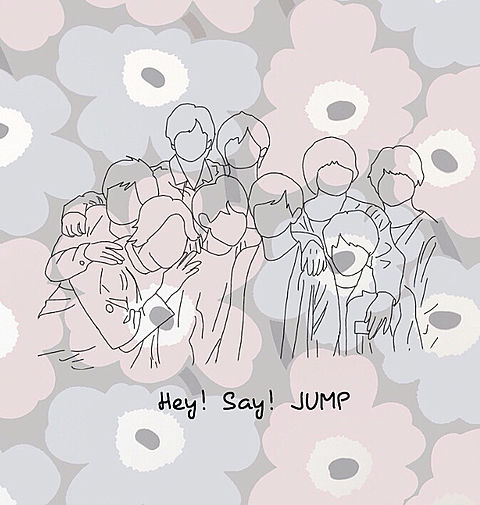 Hey! Say! JUMP うちわ用線画の画像(プリ画像)
