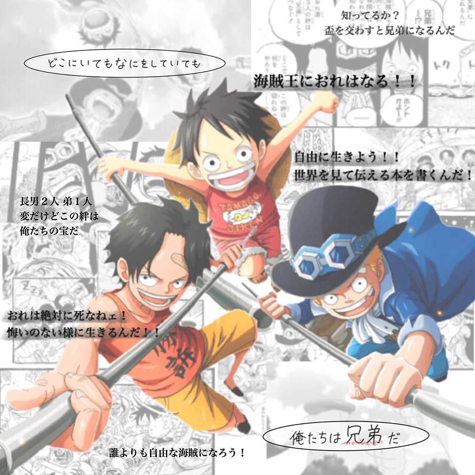 One Piece 三兄弟 完全無料画像検索のプリ画像 Bygmo
