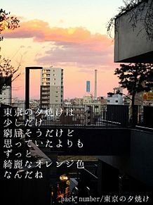 back number/東京の夕焼け プリ画像