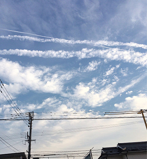 飛行機雲とかの画像(プリ画像)