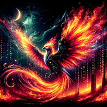#幻想的 #火の鳥 #フェニックス #ファンタジーの画像(ファンに関連した画像)