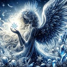 #幻想的 #天使 #冬 #病み #ファンタジーの画像(ファンに関連した画像)