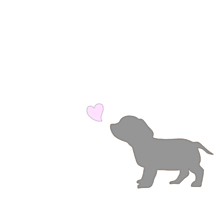 黒犬 ハート ポエム素材 どうぶつ 動物 アニマルの画像(かわいい ふわふわ 動物に関連した画像)