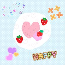 苺のパンケーキ ハート 手作り画の画像(ケーキ ハートに関連した画像)