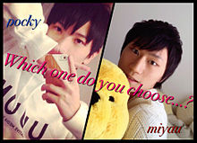 Which one do you choose…?【ポキみや】の画像(pockysweetsに関連した画像)