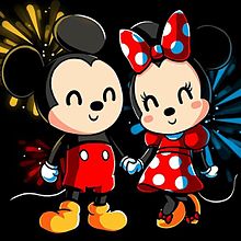 ミッキーマウスとミニーマウス プリ画像