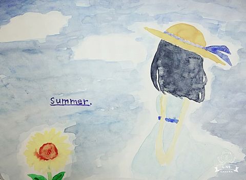 夏空と向日葵の画像 プリ画像