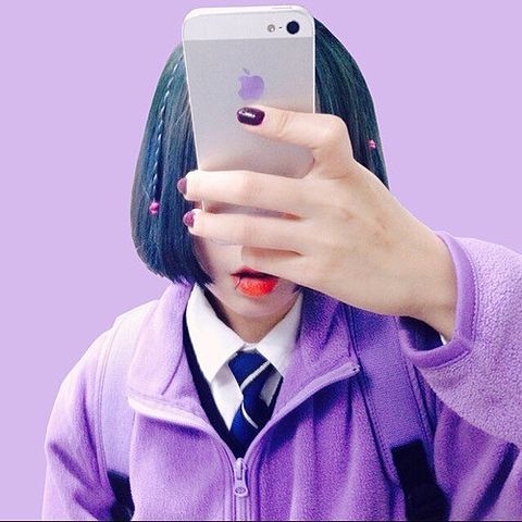 purple girlの画像(プリ画像)