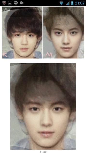 EXOの平均顔の画像(プリ画像)