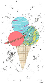 宇宙アイスクリーム プリ画像
