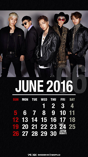 BIGBANG 2016.6月カレンダーの画像(プリ画像)