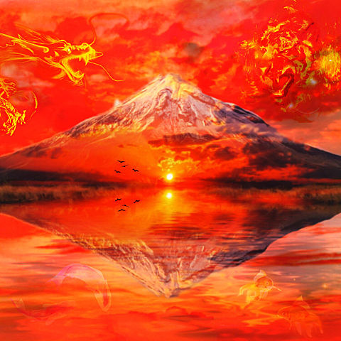 赤富士の画像 プリ画像