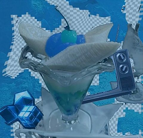 水色 青 系統 可愛 かわいい 雰囲気 エモい たべものの画像 プリ画像
