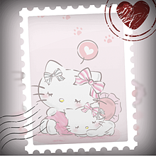 キティちゃん切手風 プリ画像